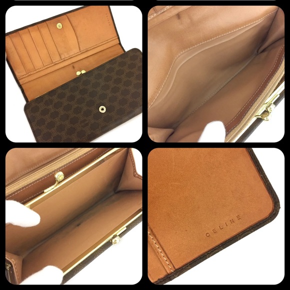 CELINE C Macadam Canvas Leather Long Bifold Wallet /1D1437 - Picture 8 of 8